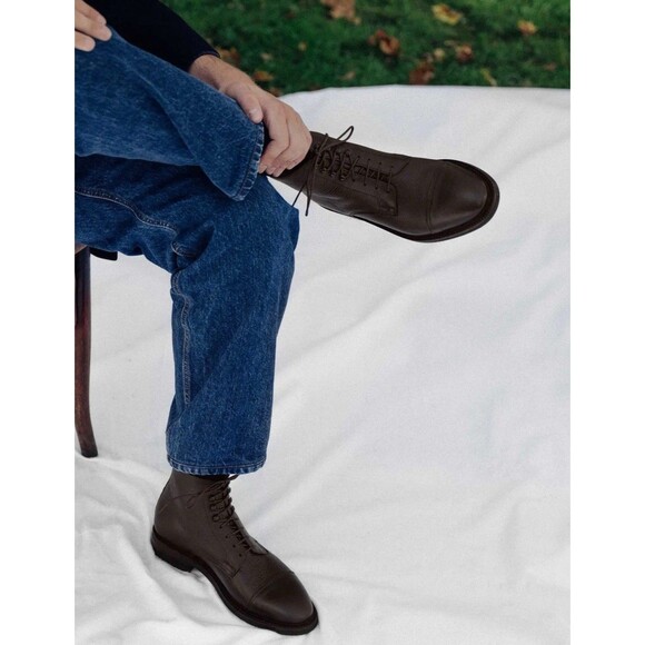 Morjas The Jumper Boot Men’s US 12.5 UK 12 Brown Grain Leather Sold Out $400 USD - Picture 1 of 16